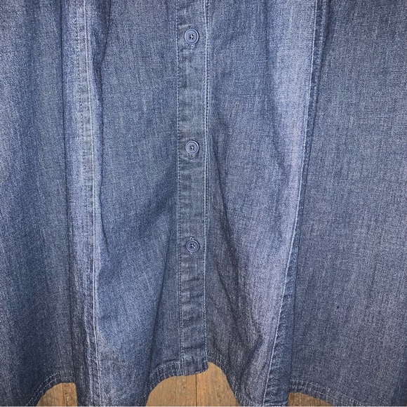 Women’s 16 BROOKE SHIELDS Denim Dress Full Button Belted Pockets Collared EXC - Picture 14 of 16